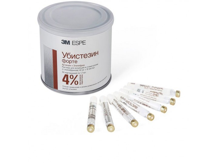 Убистезин Форте 4% - Ubistesin forte 4% 1:100 000 (с эпинефрином)