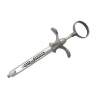 Шприц карпульный, нержавеющий, с ручной аспирацией, одно кольцо