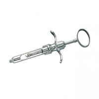 Шприц карпульный, хромированный, с ручной аспирацией, одно кольцо