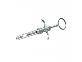 Шприц карпульный, хромированный, с ручной аспирацией, одно кольцо