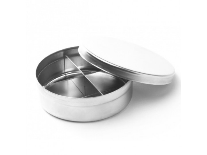 Чаша Петри металлическая с крышкой с разделителем ЛСК-76х25