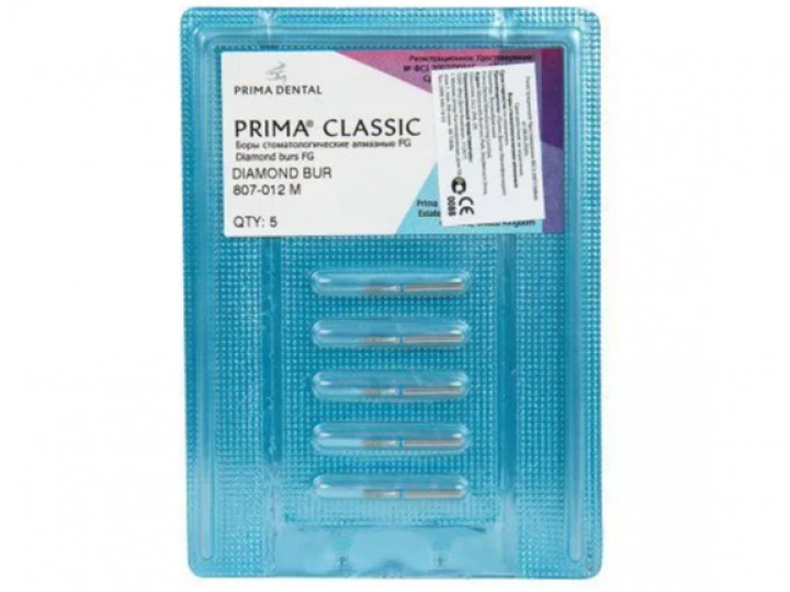 Боры алмазные FG 807-012 M, 5 шт.