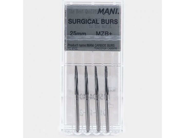 Боры твердосплавные MZB+25mm Мани (4 шт.)