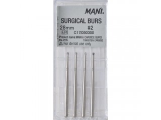 Боры твердосплавные 2 28 мм Мани (4 шт.)