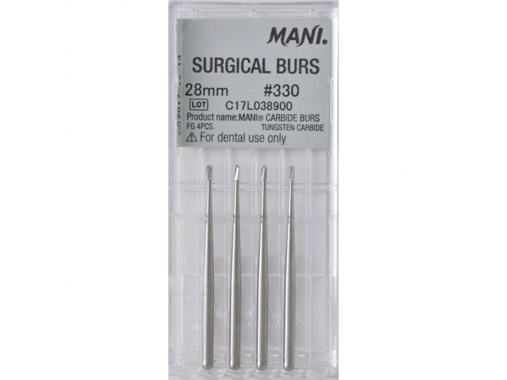 Боры твердосплавные 330 28 мм Мани (4 шт.)