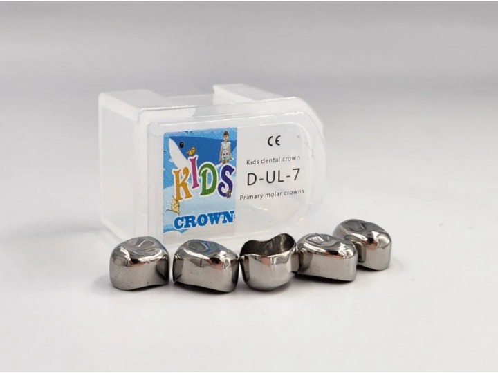 Коронки Kids CROWN DUL-7 из нержавеющей стали детские (5 шт)