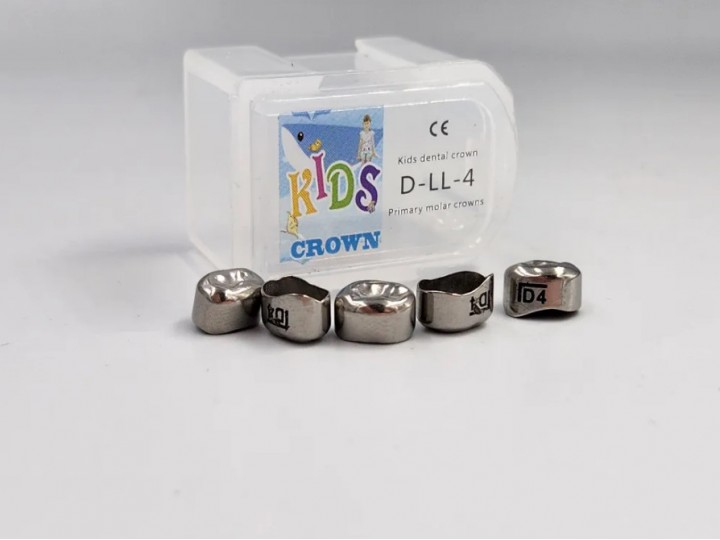 Коронки Kids CROWN DLL-4 из нержавеющей стали детские (5 шт)