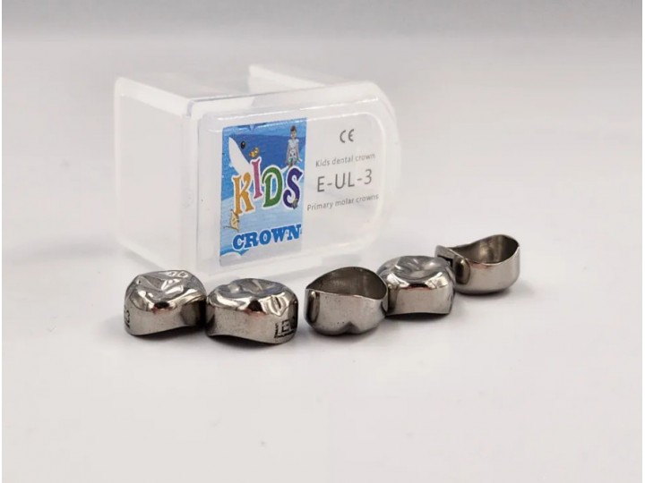 Коронки Kids CROWN EUL-3 из нержавеющей стали детские (5 шт)