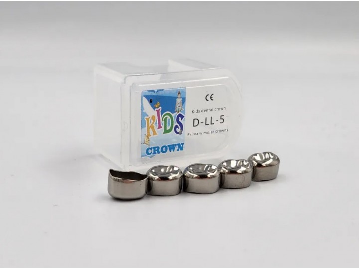 Коронки Kids CROWN DLL-5 из нержавеющей стали детские (5 шт)