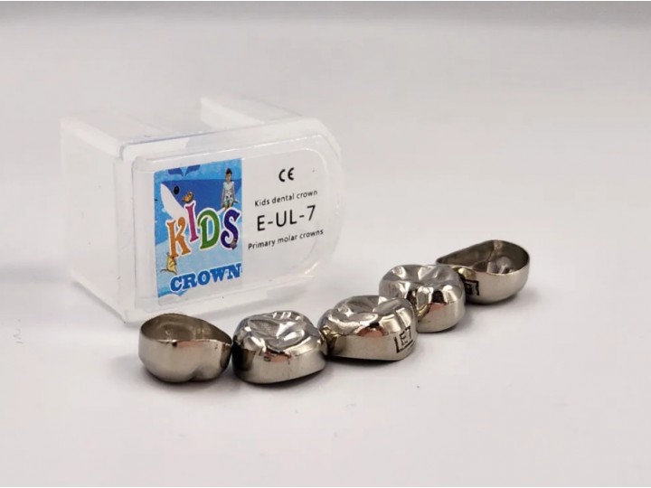 Коронки Kids CROWN EUL-7 из нержавеющей стали детские (5 шт)