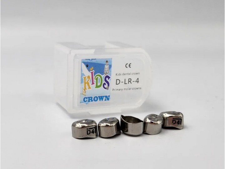 Коронки Kids CROWN DLR-4 из нержавеющей стали детские (5 шт)