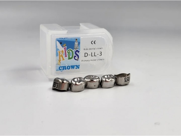 Коронки Kids CROWN DLL-3 из нержавеющей стали детские (5 шт)