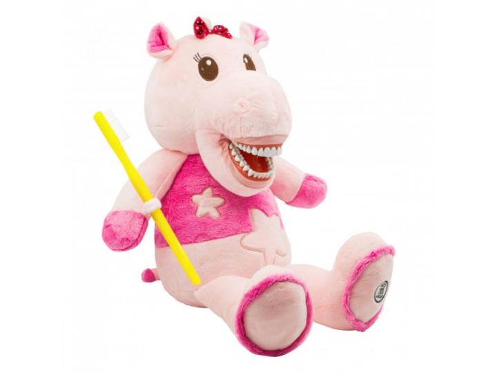 Игрушка мягкая с зубами, Бегемот