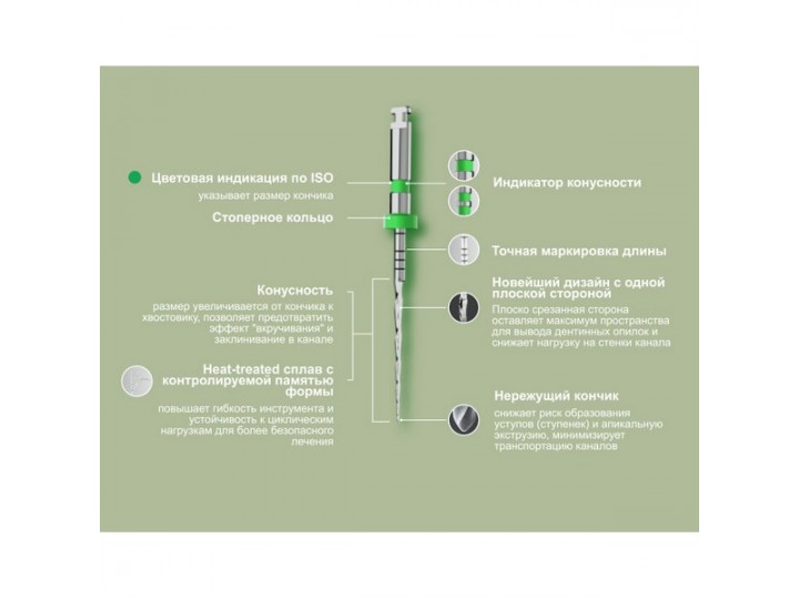 Файлы с памятью формы E-FLEX EDGE L31 мм Eighteeth