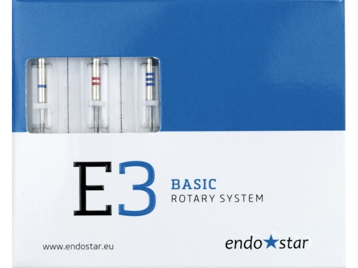 Инструменты ротационные E3 Basic Rotary System Endostar, ассорти 3 шт.