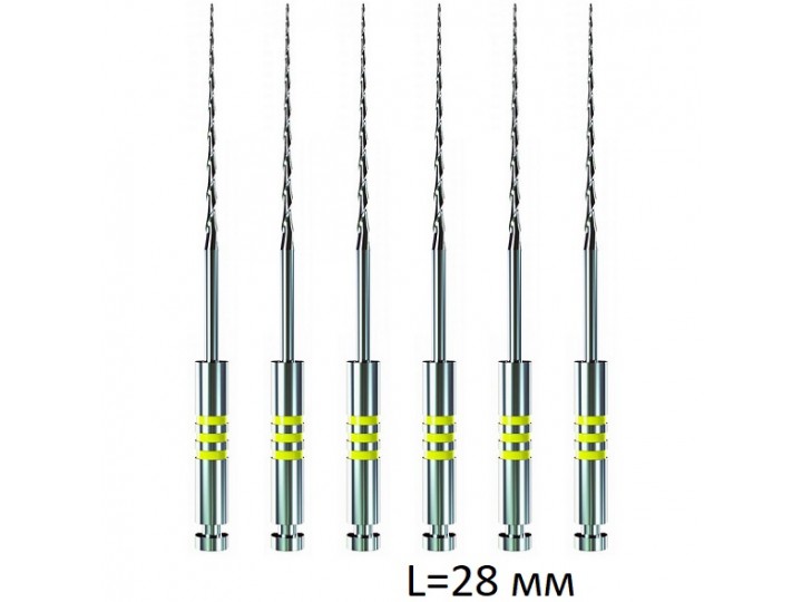 Инструменты ротационные E3 Small Apical Rotary System L28 мм, Endostar, 6 шт.