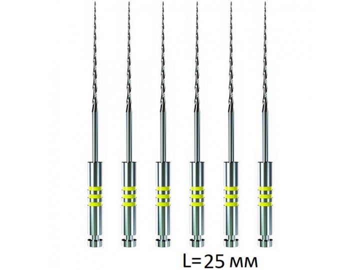 Инструменты ротационные E3 Small Apical Rotary System L25 мм, Endostar, 6 шт.