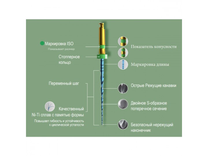 Файл агрессивный Е-ФЛЕКС Ван- E-FLEX One L21 мм Eighteeth