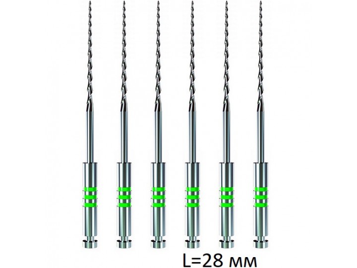 Инструменты ротационные E3 Big Apical Rotary System L28 мм, Endostar, 6 шт.
