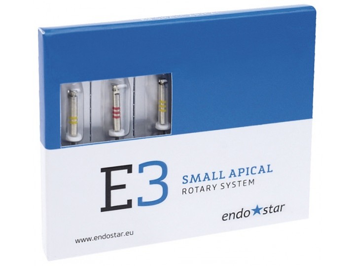 Инструменты ротационные E3 Small Apical Rotary System Endostar, ассорти 3 шт.
