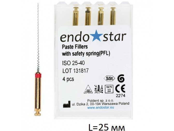 Каналонаполнители Paste Fillers с пружиной L25 мм, Endostar