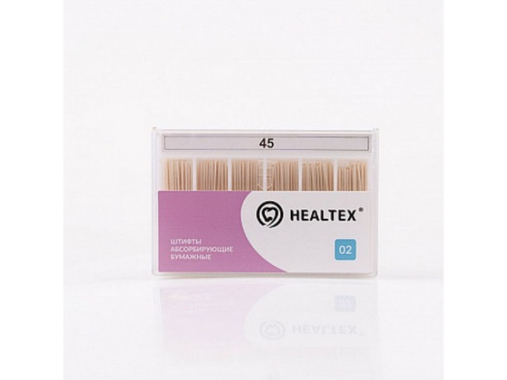 Штифты абсорбирующие бумажные Healtex, конусность 02