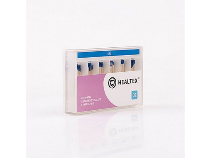 Штифты абсорбирующие бумажные Healtex, конусность 02