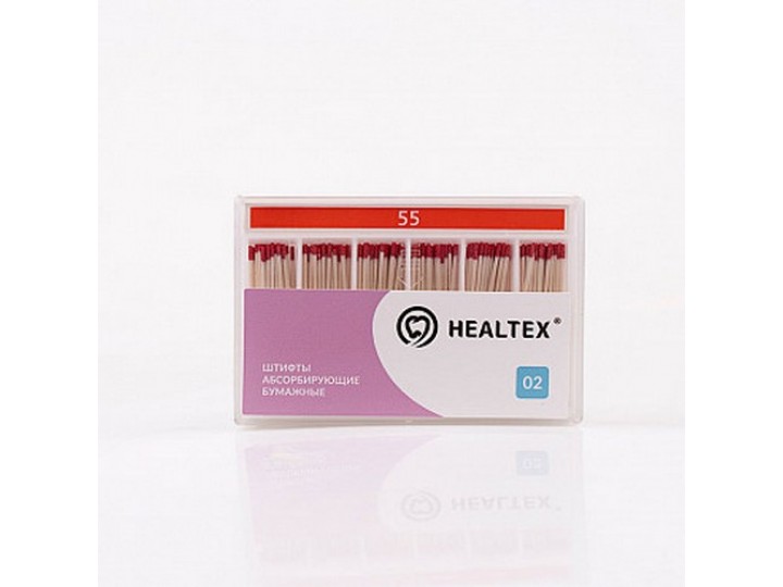 Штифты абсорбирующие бумажные Healtex, конусность 02