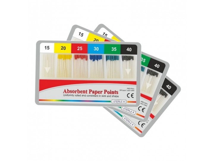 Бумажные штифты Absorbent Paper Points Taper PT0104