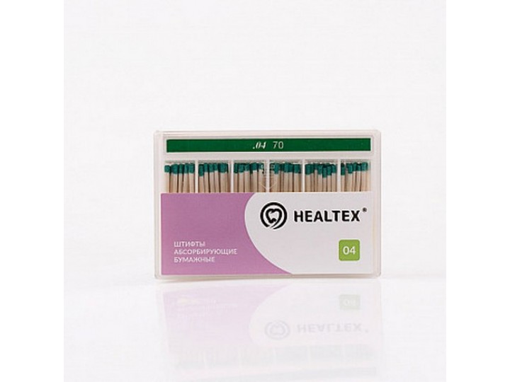 Штифты абсорбирующие бумажные Healtex, конусность 04