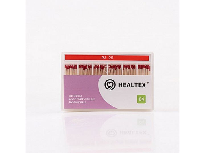 Штифты абсорбирующие бумажные Healtex, конусность 04