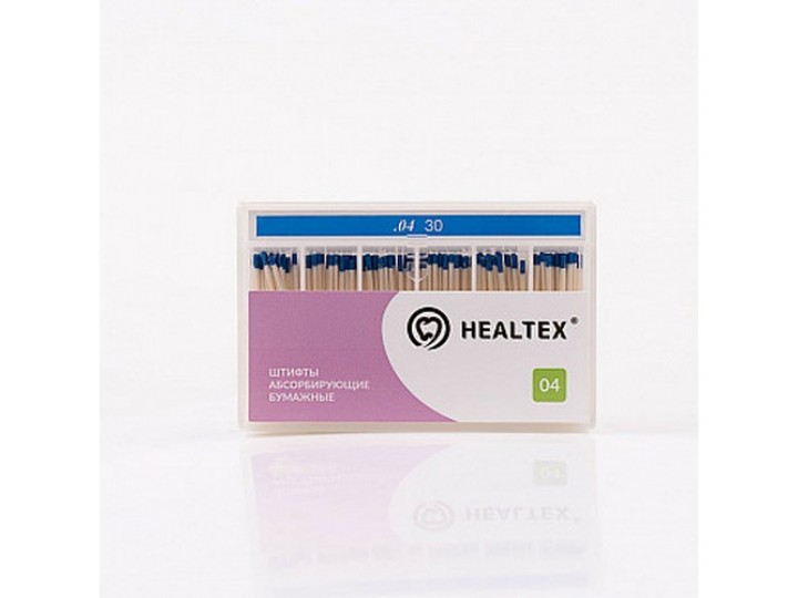 Штифты абсорбирующие бумажные Healtex, конусность 04