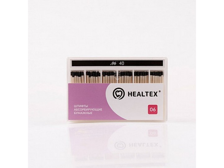 Штифты абсорбирующие бумажные Healtex, конусность 06