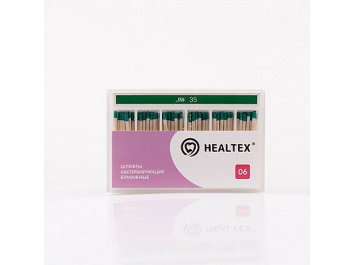 Штифты абсорбирующие бумажные Healtex, конусность 06