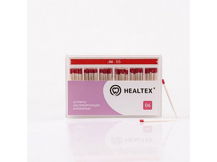 Штифты абсорбирующие бумажные Healtex, конусность 06