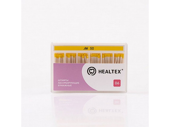 Штифты абсорбирующие бумажные Healtex, конусность 06