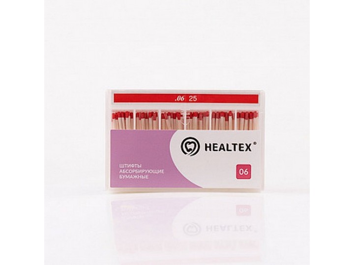 Штифты абсорбирующие бумажные Healtex, конусность 06