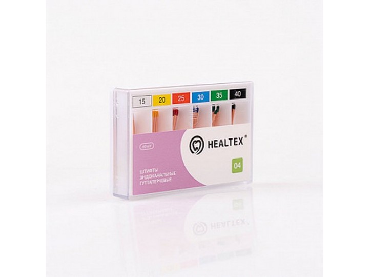 Штифты эндоканальные гуттаперчевые Healtex, конусность 04