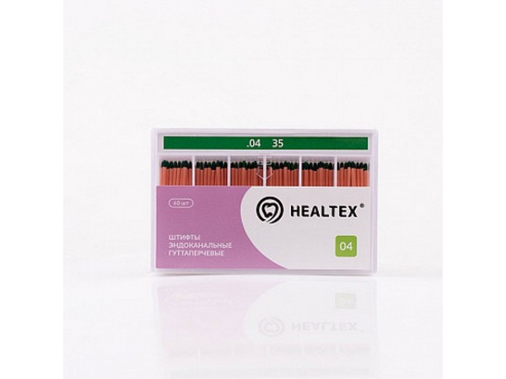 Штифты эндоканальные гуттаперчевые Healtex, конусность 04