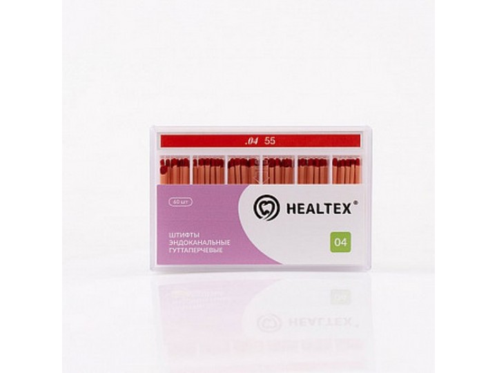 Штифты эндоканальные гуттаперчевые Healtex, конусность 04