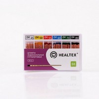 Штифты эндоканальные гуттаперчевые Healtex с маркировкой длины, конусность 04