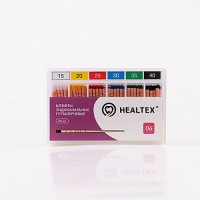 Штифты эндоканальные гуттаперчевые Healtex с маркировкой длины, конусность 06