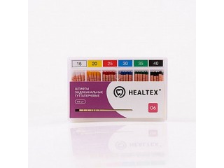 Штифты эндоканальные гуттаперчевые Healtex с маркировкой длины, конусность 06
