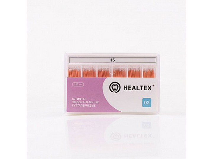 Штифты эндоканальные гуттаперчевые Healtex, конусность 02