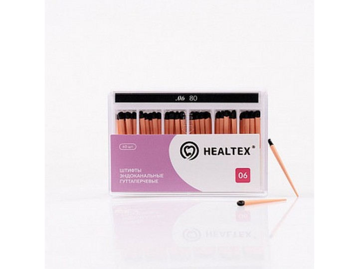 Штифты эндоканальные гуттаперчевые Healtex, конусность 06