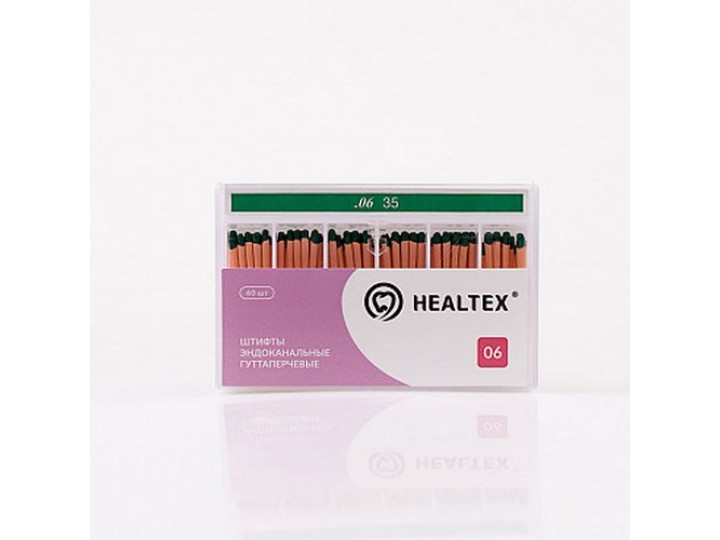 Штифты эндоканальные гуттаперчевые Healtex, конусность 06
