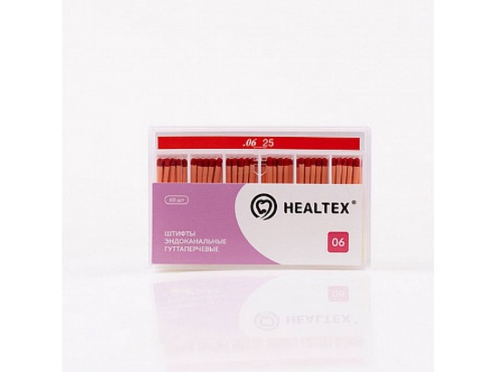 Штифты эндоканальные гуттаперчевые Healtex, конусность 06