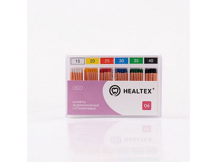Штифты эндоканальные гуттаперчевые Healtex, конусность 06