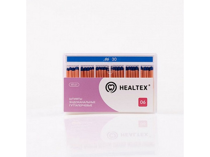 Штифты эндоканальные гуттаперчевые Healtex, конусность 06