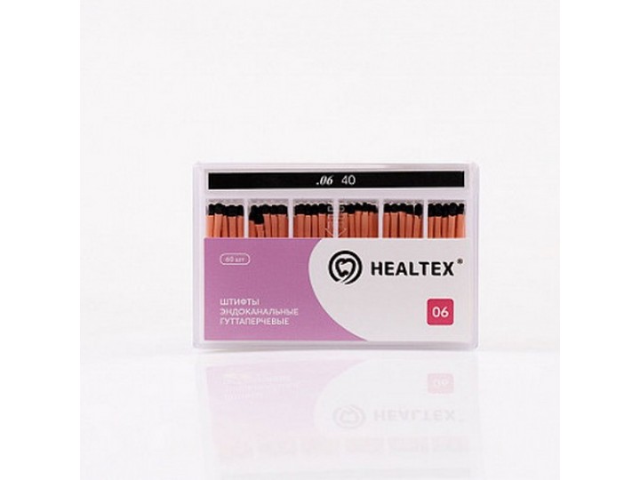 Штифты эндоканальные гуттаперчевые Healtex, конусность 06